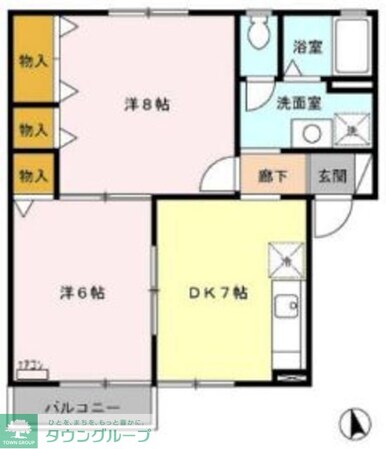 ジュネスハイム 弐番館の物件間取画像
